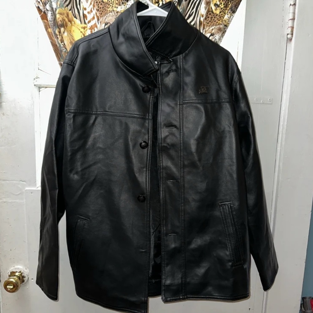 Emporio Collezione leather Black jacket